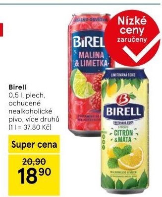 Nealkoholické pivo ochucené Birell