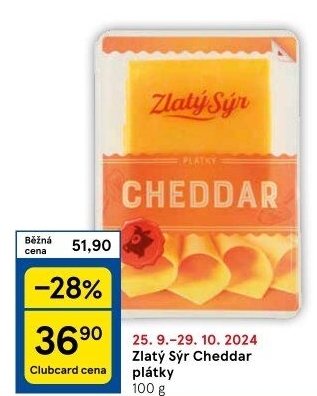 Sýr Cheddar Zlatý sýr