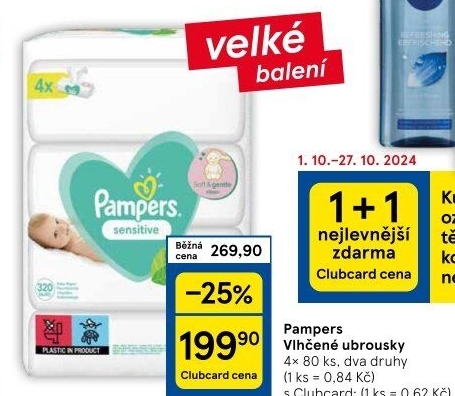 Vlhčené ubrousky dětské Pampers