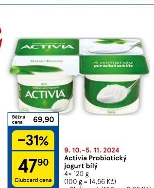 Bílý jogurt Activia Danone