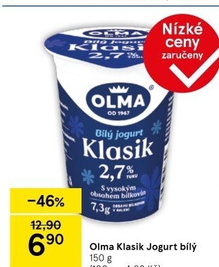 Bílý jogurt Klasik Olma