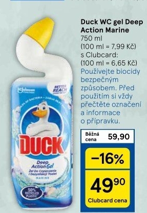 Gelový čistič WC Duck