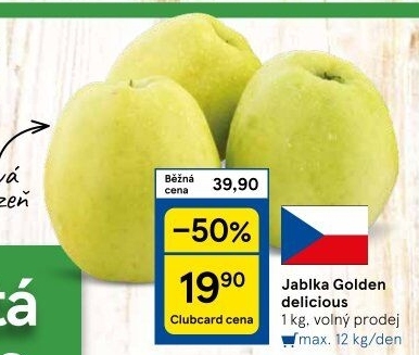 Jablka Golden Delicious
