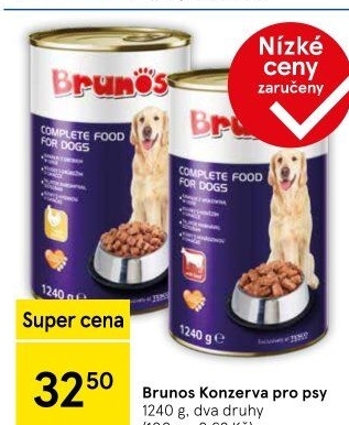 Konzerva pro psy Brunos