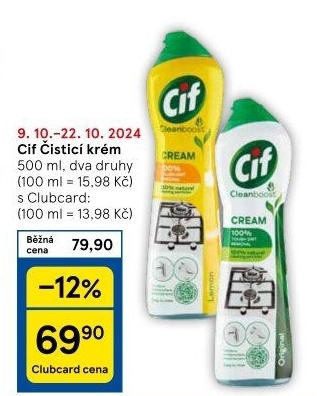 Krémový čistič Cif Cream