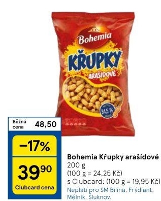 Křupky arašídové Bohemia