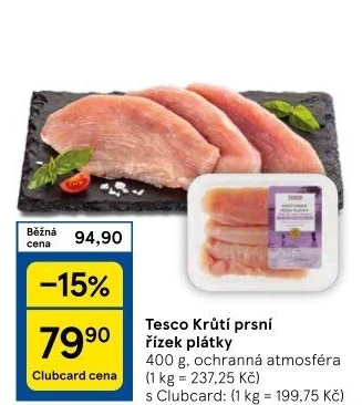 Krůtí prsní řízky Tesco