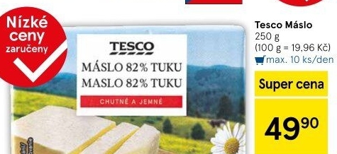 Máslo Tesco