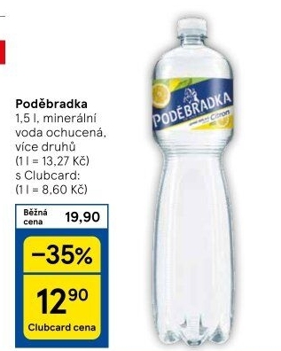 Ochucená voda Poděbradka