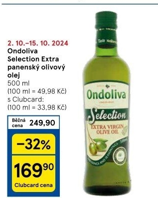 Olivový olej extra panenský Selection Ondoliva