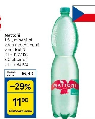 Přírodní voda Mattoni