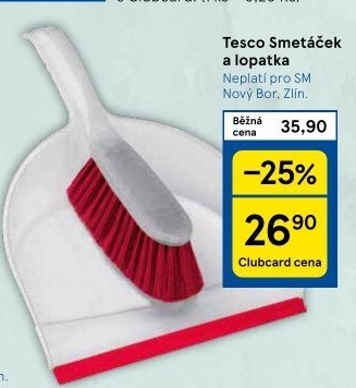 Smetáček a lopatka Tesco