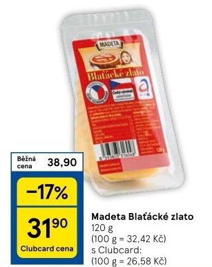 Sýr Blaťácké zlato Madeta