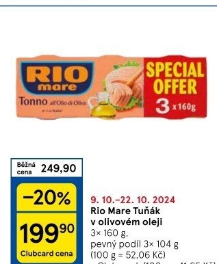 Tuňák v oleji Rio Mare