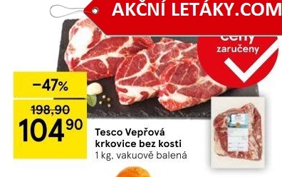 Vepřová krkovice bez kosti Tesco