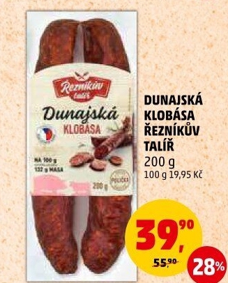 Dunajská klobása Řezníkův talíř