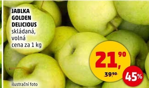 Jablka Golden Delicious