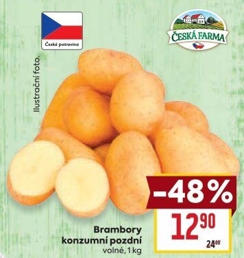 Brambory konzumní pozdní Česká farma