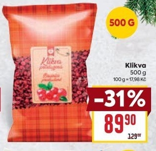Brusinky klikvy sušené IBK trade