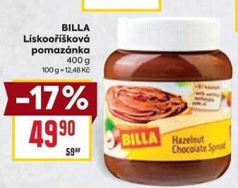 Lískooříšková pomazánka Billa