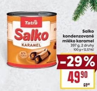 Mléko kondenzované ochucené Salko Tatra