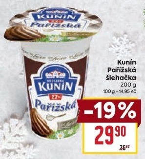 Pařížská šlehačka Mlékárna Kunín 27%