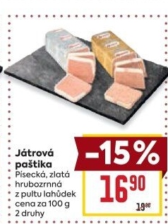 Paštika játrová písecká Maso uzeniny Písek