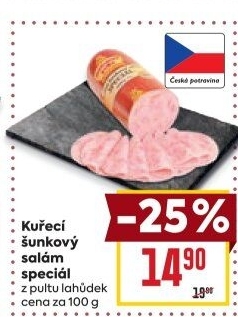 Salám šunkový kuřecí speciál Vodňanské kuře