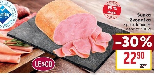Šunka Zvonařka nejvyšší jakosti LE&amp