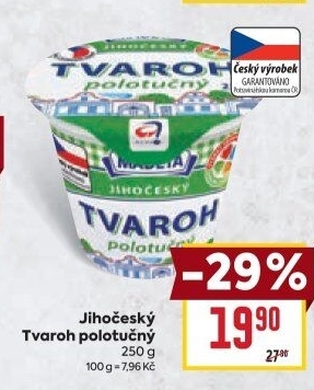 Tvaroh polotučný Jihočeský Madeta