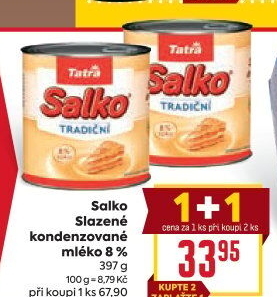 Mléko kondenzované Salko Tatra