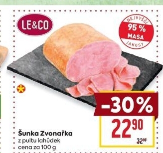 Šunka Zvonařka nejvyšší jakosti LE&amp