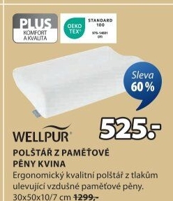 Anatomický polštář Wellpur