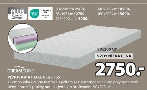 Pěnová matrace Plus Dreamzone