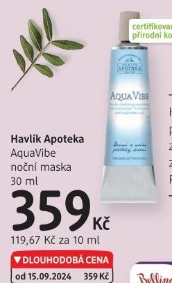 Pleťová maska AquaVibe Havlík Apoteka