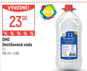 Voda destilovaná OHO