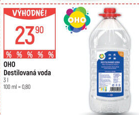 Voda destilovaná OHO