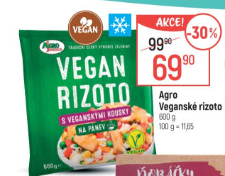 Rizoto mražené vegan Agro Jesenice