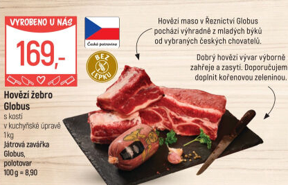 Hovězí žebra s kostí Globus