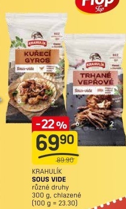 Hotová jídla Sous vide Krahulík