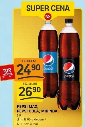 Limonáda bez kalorií Max Pepsi