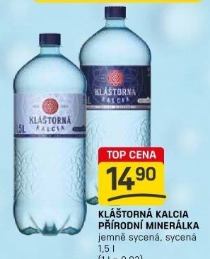 Minerální voda kalcia Kláštorná