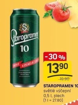 Pivo světlé výčepní 10° Staropramen