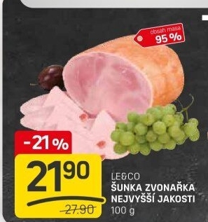 Šunka Zvonařka nejvyšší jakosti LE&amp