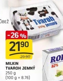 Tvaroh jemný Milkin