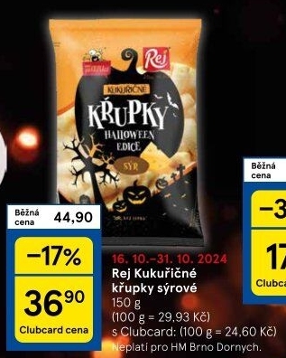 Křupky kukuřičné ochucené bez lepku Rej