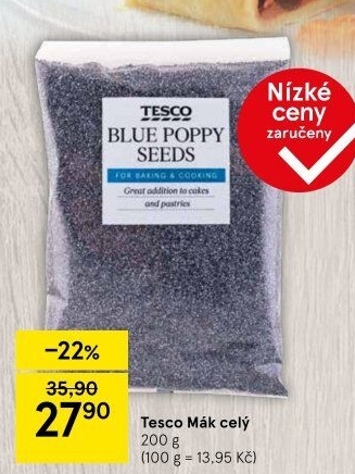 Mák modrý Tesco