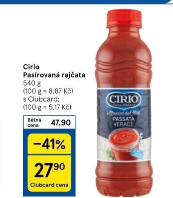 Pasírovaná rajčata Cirio