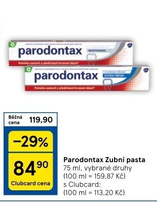 Pasty na zuby Parodontax