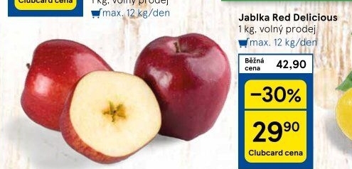 Jablka Red Delicious